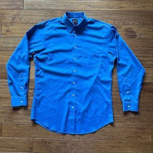 Joseph A. Bank Travelers Collection Blue Dress Shirt